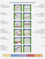 2024-2025 School Calendar | Spartanburg Preparatory School